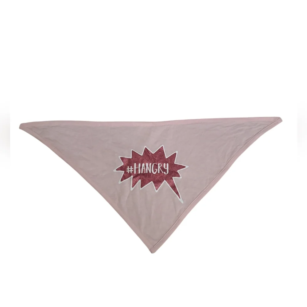 Dog Hangry hashtag bandana,‎ pink, small dog